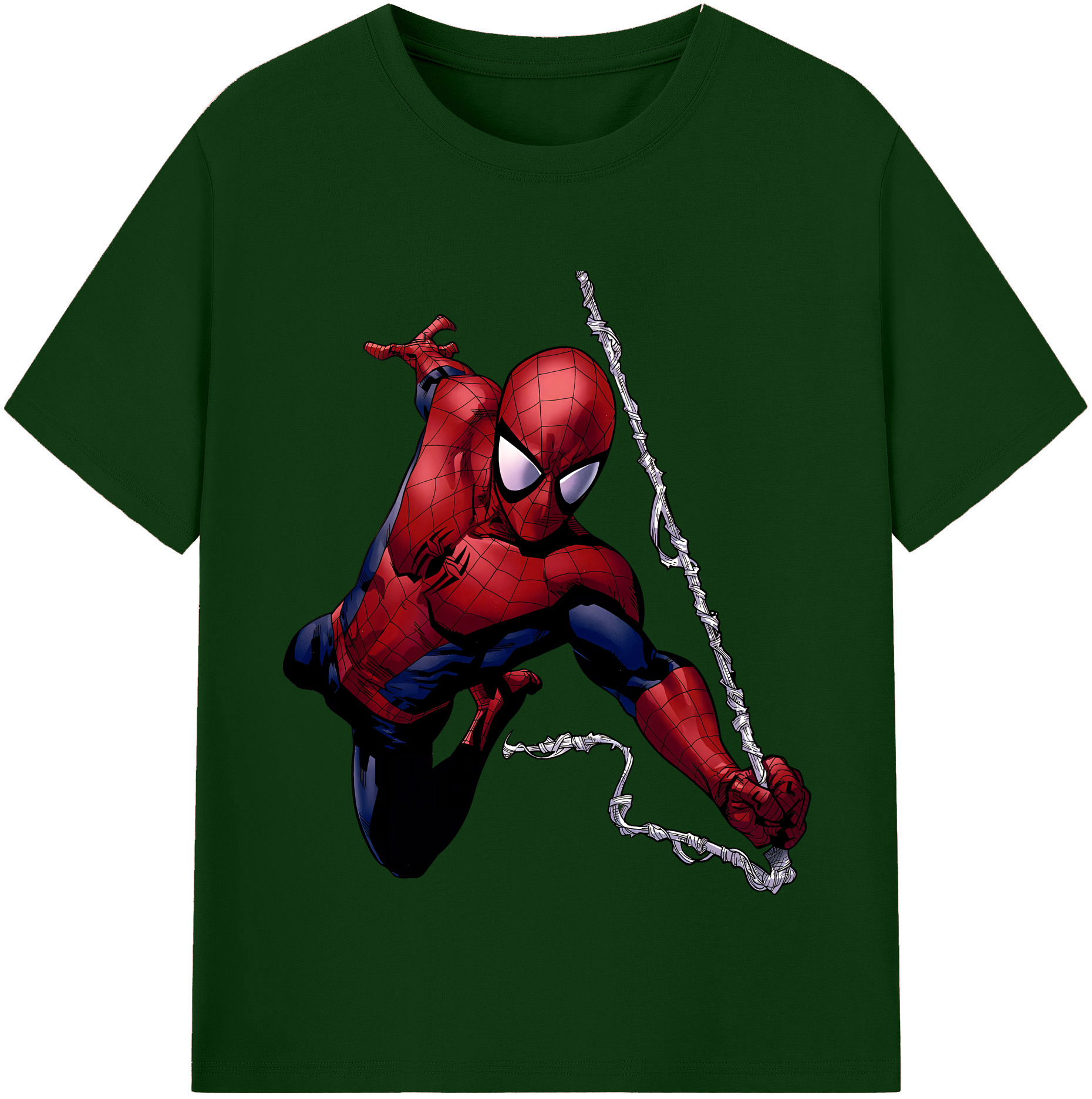 （画像用） Spider Man スパイダーマン 綿100％半袖Tシャツ（フロントプリント）